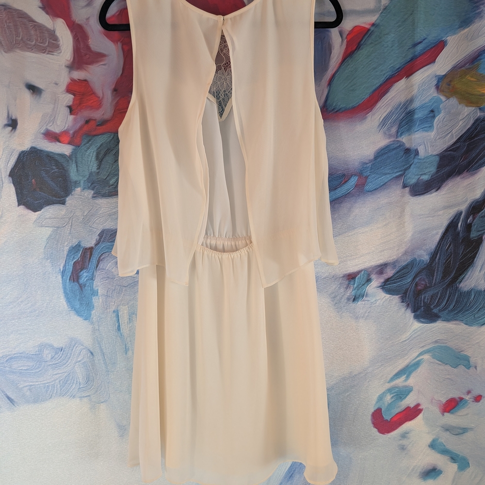 BCBGeneration Cream Midi Sundress Sweetheart Neckline - Picture 2 of 3